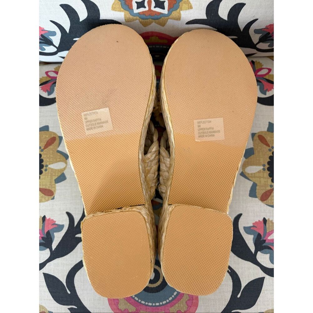 MATISSE Natural Reflection Raffia Platform Sandals Size 9 - Picture 7 of 12